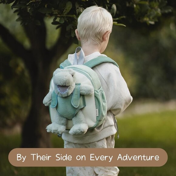 Dinosaur Toddler Backpack with Plush Toy for Boys 2-4, Ideal for Daycare - Picture 3 of 8